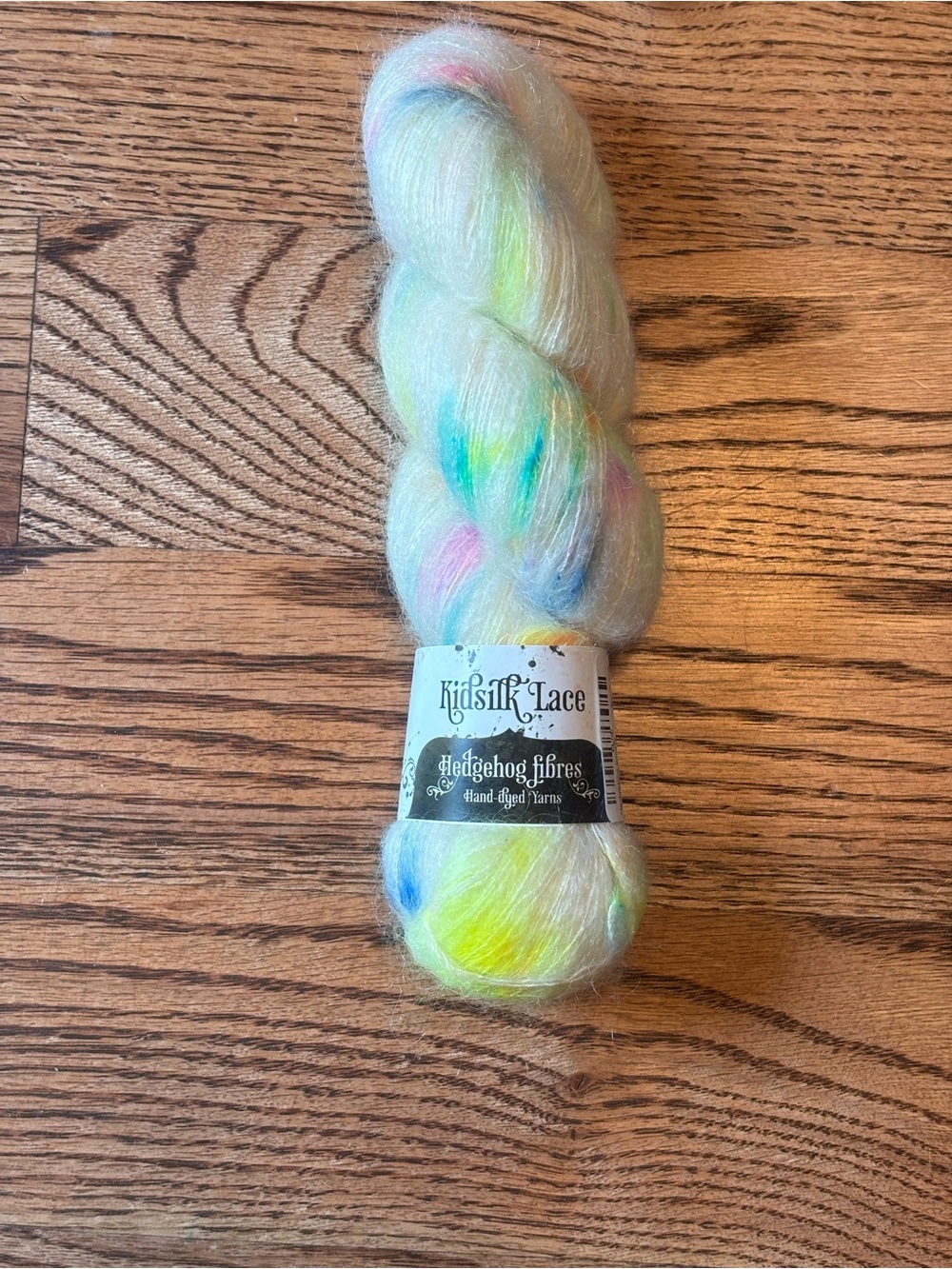 Hedgehog Fibres Yarn Kidsilk Lace Heyday Kid Mohair Silk Cream Neon Rainbow Knit